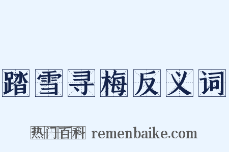 踏雪寻梅反义词是什么意思的图片